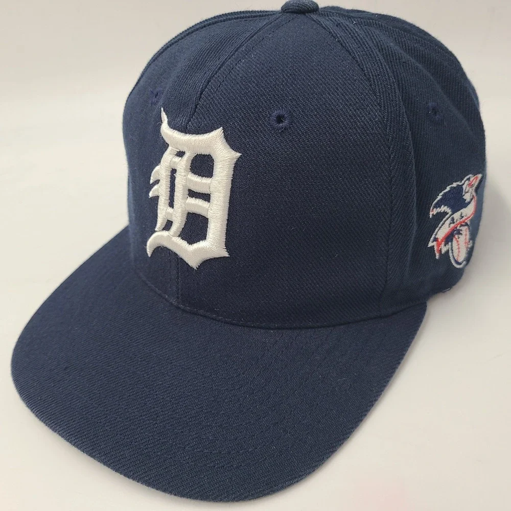 Vintage Detroit Tigers Hat Strapback‎ GCC G Cap Blue MLB Baseball Wool Blend Men